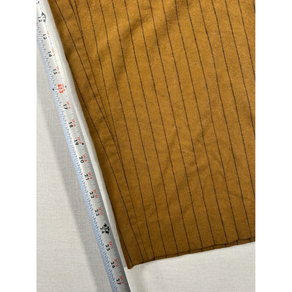 Madewell High-Rise Rosedale Straight Pant 14 Brown Pinstripe Italian Wool - Picture 11 of 11